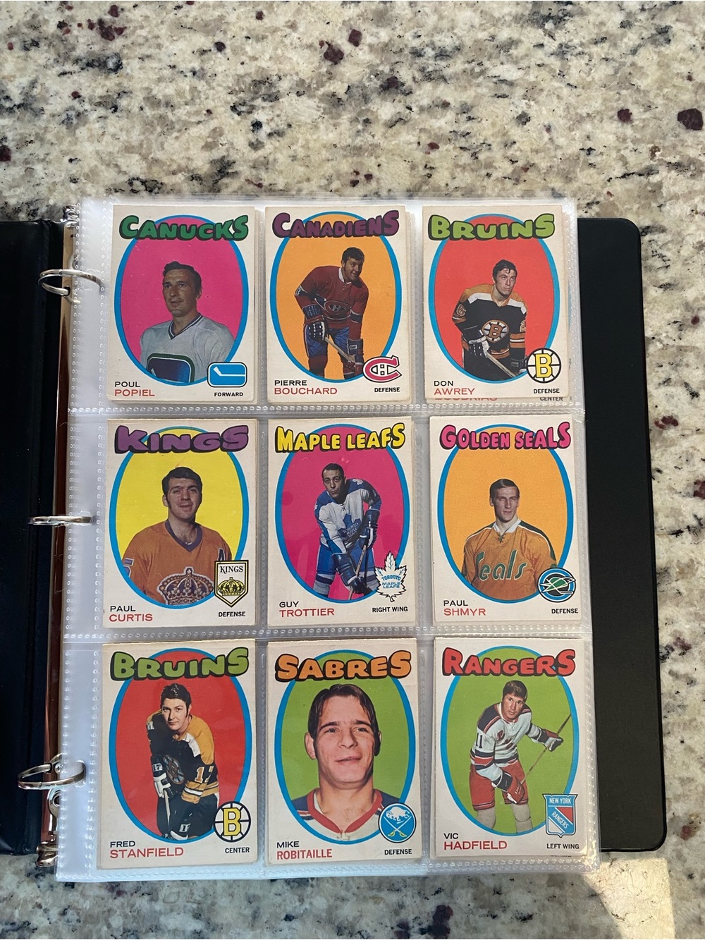 1971-72 Opc Hockey card complete set 264 cards Dyden, Lafleur RC’s Ex-NM